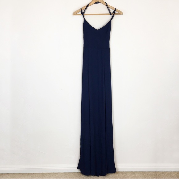 Show Me Your Mumu | Godshaw Goddess Rich Navy Crisp Bridal Dress - Picture 2 of 10